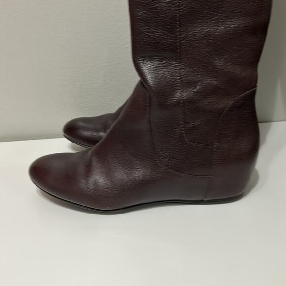 Enzo Angiolini Wedge Womens High Boots Size 8 Brown - Picture 6 of 10